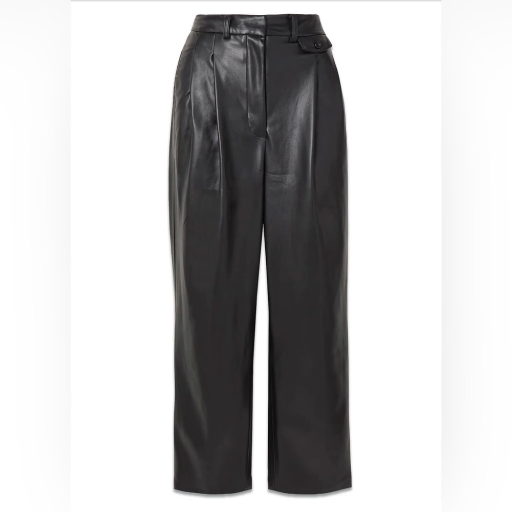 The Frankie Shop Pernille faux leather straight-leg pants in Black